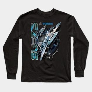 SU-75 Checkmate Stealth Fighter Aircraft Long Sleeve T-Shirt